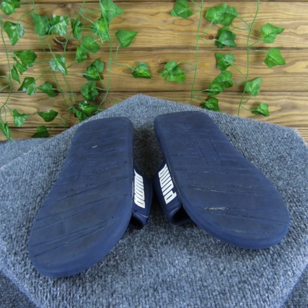 Puma Men  Slide Blue Synthetic Size 8 Medium ‎ Used 2025